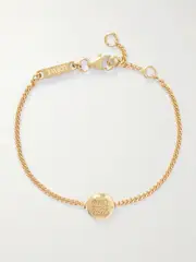 [LOEWE] LOEWE - Anagram Pebble Gold-plated Silver Bracelet - S S Gold
