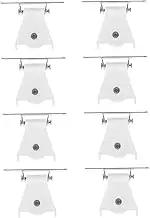 MUELODSIC Curtain Track Pulley Set Roman Blind Parts Window Treatments Kit 8pcs Privacy Frosted
