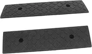 Vaguelly 2pcs Heavy Duty Ramps for Vehicles Durable Entry Ramps with Textured Surface for Safe Passage for Driveways Garages Loading Docks Easy Install