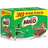 Nestle Milo Dipped White Chocolate Breakfast Cereal Snack Bars 30 Pack