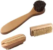 KOMBIUDA Wooden Hand and Nail Brush Soft Pig Bristles Brush for Cleaning Portable Safe
