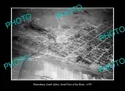 OLD LARGE HISTORIC PHOTO PIETERSBURG SOUTH AFRICA, AERIAL VIEW OF TOWN c1937