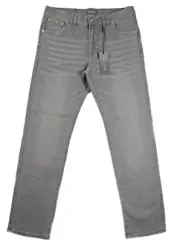 Slate & Stone Mens Jeans 34x32 Slim Fit Straight Stretch Denim Lt Gray Wash $198