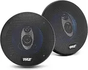 Pyle 5.25” Car Sound Speaker (Pair) - Upgraded Blue Poly Injection Cone 3-Way 200 Watt Peak w/Non-fatiguing Butyl Rubber Surround 100-20Khz Frequency Response 4 Ohm & 1" ASV Voice Coil