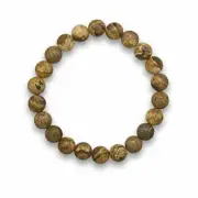 Picture Jasper Bead Stretch Bracelet