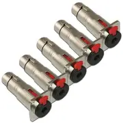 5 Pack: 1/4 TRS to XLR Female Pass Through D 5 pack,