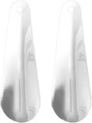 [CONGARTENO] 2pcs Short Shoe Horn for Women Men Boys and Girls Seniors Boot Horn Shoehorn for Boots Metal Shoehorn Smooth Edges