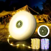 Camping String Lights, 4 in 1 Quick Storage 32.8FT Rechargeable Tent Lights,,