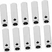 [LIFKOME] 10pcs Metal Toe Laces Metal Shoelaces Buckle Shoe Lace Tips Shoelaces Tips Replacement Lazy Shoe Buckle Cord End Caps Silver Alloy