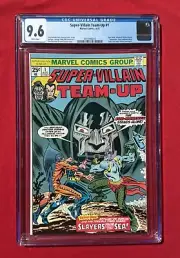Super-Villain Team-Up #1 CGC 9.6 White Pages Classic Dr. Doom Cover!!