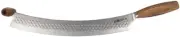 Elegant Stainless Steel Cheese Knife with Oak Handle - 12.01" Non-Stick Slicer