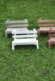 Bench set 2 Miniature Fairy Faerie Gnome Hobbit Garden MR 51021sl Terrarium