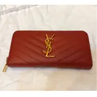 在飛比找蝦皮購物優惠-二手Saint Laurent聖羅蘭 YSL 紅色 長夾 山