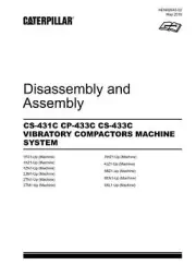 Caterpillar CS-431C Compactor Disassembly Assembly Service Manual KENR2643
