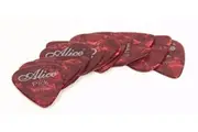 Set of 12x Alice Guitar Picks - 1.20mm - Maroon - Strong Flexible Celluloid