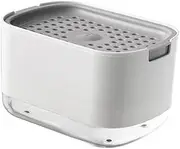 AIMALL 2in1 Soap Dispenser Pump Sponge Holder Countertop Dishwashing Liquid Container: Space-Saving Design for All Liquid Soaps, Ideal for Kitchen and Bath