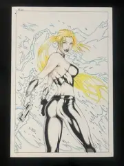 Trish Devil May Cry (12"x17") Original Art By D. Jack - Ed Benes Studio