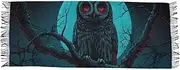 [AIXIWAWA] Blue Owl Women's Pashminas Scarf, Shawls Wrap Lightwight Tassel for Evening Dress Dinner Party, Multicolor