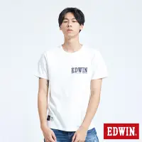在飛比找Yahoo奇摩購物中心優惠-EDWIN 人氣復刻 EDWIN復古印花口袋短袖T恤-男-白
