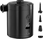 Portable Air Pump for Air Mattress, Tiny Air Pump, 4000Pa Fast 5200mAh Battery Inflator Compressor Inflate Deflate Function for Camping Beach Travel