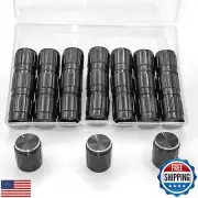 24pcs Shaft Metal Potentiometer Control Knobs 6mm,Black Guitar Pedal Knobs,Di