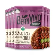 BeanVIVO (Pack of 6) Organic Black Beans Chipotle Chili ~ Vegan ~ Gluten FREE