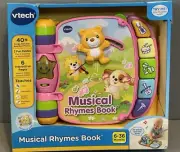 VTech Baby Musical Rhymes Book Toy 6+ Months Read Learn Colors Instruments PINK