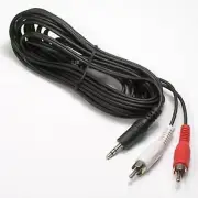 15Ft 3.5mm 1/8" Mini Plug Male to 2 RCA Male Stereo Audio Cable