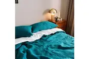 Dickies Gauze Texture Quilt Cover Set Peacock Queen