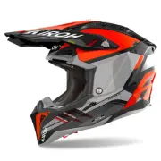 Helmet Motocross AIROH Aviator 3 Saber Grey Orange Glossy
