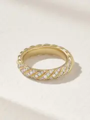 [David Yurman] David Yurman - 18-karat Gold Diamond Ring - 5 5 Gold