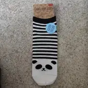 Daiso Women's Short Ankle Panda Socks