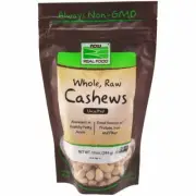 Whole Raw Cashews Unsalted 10 oz By Now Foods