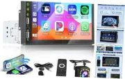 Single Din Car Stereo Wireless Carplay Android Auto, 7'' Touch Screen Car