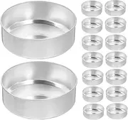 GARIOUANS 200Pcs Aluminum Tea Light Tins for DIY Scented Candle Making Empty Candle Containers High Temperature Resistant for Storing Treats Silver Color