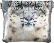 [YXYZRMY] PU Leather Squeeze Coin Purse Snow Leopard Head, Coin Pouch Change Holder for Women Men, Mini Portable Cosmetic Bags for Women, Multi-colored, one size, Multi-style, Multi-colored, one size