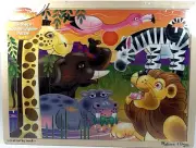African Plains Wooden Tray 15-11/16X11 24 pc Melissa & Doug Fresh Start Puzzle