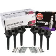 Hitachi 6 Ignition Coils & NGK 6 Ruthenium HX Spark Plugs Kit For Suzuki V6 DOHC (for: Suzuki)