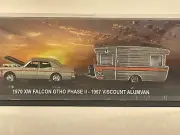 RARE 1:64 Aussie Road Ragers 70 XW Falcon GTHO II and Viscount Alumvan Camper