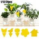 1-24pcs Plant Sticky Fly Trap Paper Traps Fruit Flies Insects Aphids Sticker⊹Ъ