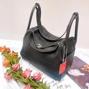 【黎都精品】Hermès 愛馬仕 89 黑色 TC 皮革 LINDY 30CM 肩背包 手提包