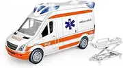 Teorema 1:12 Scale Ambulance Play City Instant Toy for Children, Emergency Vehicle with Light, Sounds and Adjustable Carry