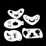 Bowitzki 5pcs Reusable Face Paint Stencils for Body Art Painting Halloween Party Makeup Temporary Tattoos Stencils (Halloween1)