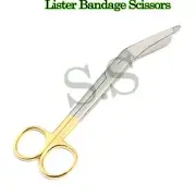 Lister Bandage Scissors 7.25" Gold Handle Surgical Instruments