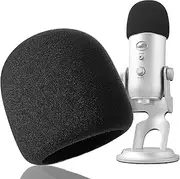 YOUSHARES Blue Yeti Pop Filter - Microphone Pop Protection Wind Protection Foam for Blue Yeti, Yeti Pro by (Black)