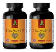 Chia Seed Oil Omega 3-6-9 - Soft and Smooth Skin - Source of Omega - 2 Bottles