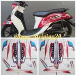 山葉 MERAH 雅馬哈 FINO 125 2016 摩托車車身裝飾條條紋貼紙紅色標準車身裝飾