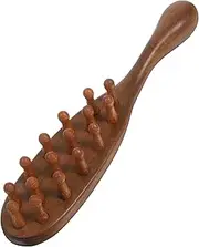 TOVINANNA Wide Tooth Scalp Massager Natural Sandalwood Shampoo Brush for Hair Home Use Hair Massage Tool