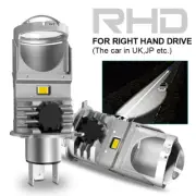 RHD H4 9003 Bi-LED Projector Mini Lens 80W 10000LM Hi-Lo Beam Headlight Retrofit
