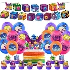 Blox Fruits Theme Kids Birthday Party Decor Balloons Banner Cupcake Toppers Kit